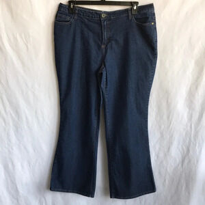 Destiny Platinum dark wash flare jeans, size 16W